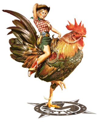 RoosterPinupTee