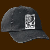 ONE Stamp Logo distressed ball cap