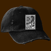 ONE Stamp Logo distressed ball cap
