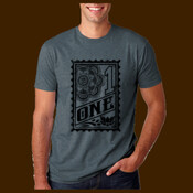 black ONE stamp  mens logo tee 