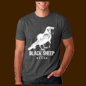 Black Sheep brand dripping Crow white unisex tee