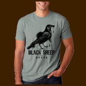 Black Sheep brand dripping Crow Black unisex tee