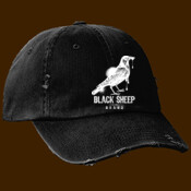 Black Sheep brand dripping Crow baseball cap distressed