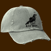 Black Sheep brand dripping Black Crow baseball cap distressed