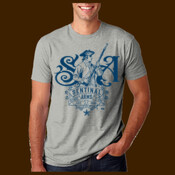 Sentinal Arms A navy color logo unisex tee