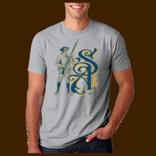 Sentinal Arms Logo2 NavyGold Unisex Tee