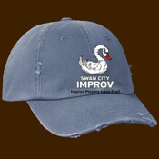 Swan Improv Distressed Cotton ball Cap