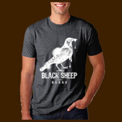 Black Sheep brand dripping Crow white unisex tee